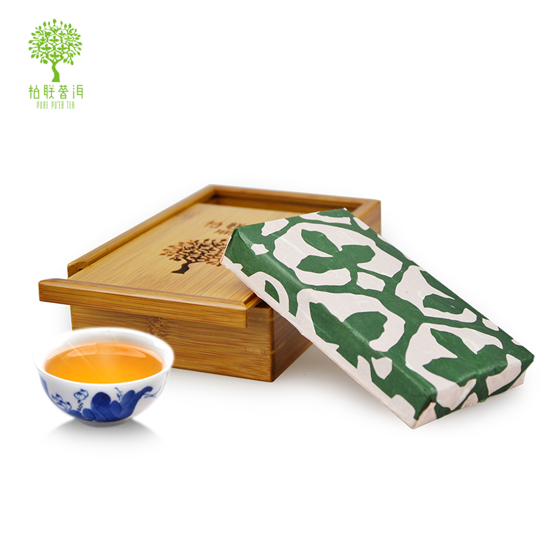 柏联普洱茶·庄园竹器   250g生茶 砖茶  竹器礼盒装